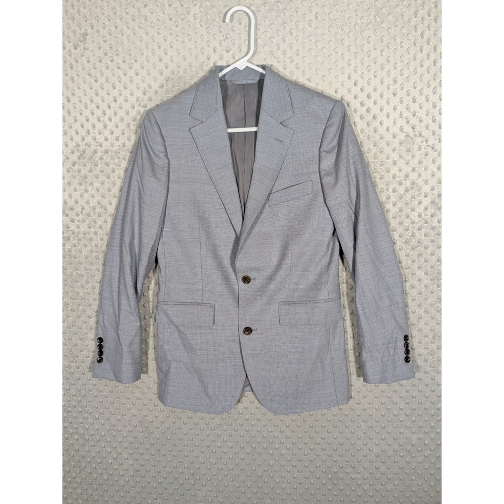 Bonobos Wool Slim Fit Suit Sport Coat Blazer Pants 36R Men's 31x30 Gray Hopsack